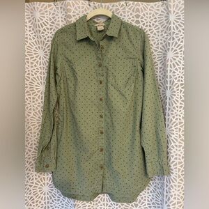 Duluth Trading Co Hemp Button Down Tunic